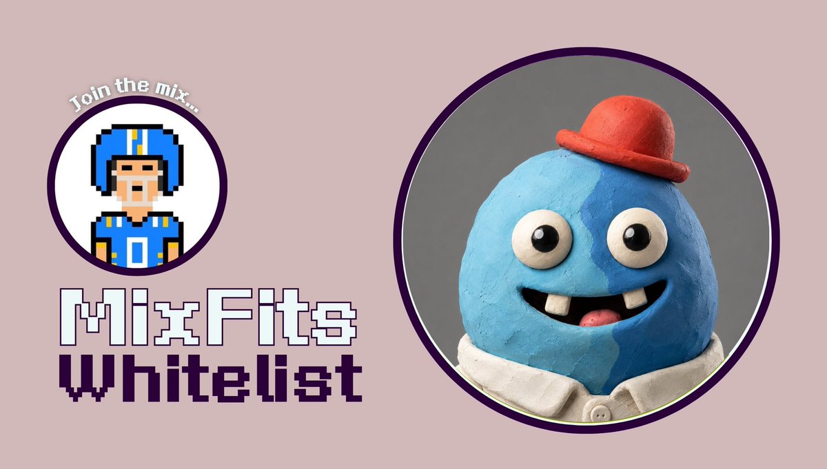 MixFitsNFT's tweet photo. Collab Raffle: MixFits x @Claymates_rh
Giving out GTD and FCFS spots  

Chain: RH

Steps 👇

🔵Follow @BaseMixFits  &amp; @Claymates_rh
🔵 Like &amp; RT: https://t.co/GW6Zn8nVWJ
🔵Drop Wallets https://t.co/TLszMLI1Np