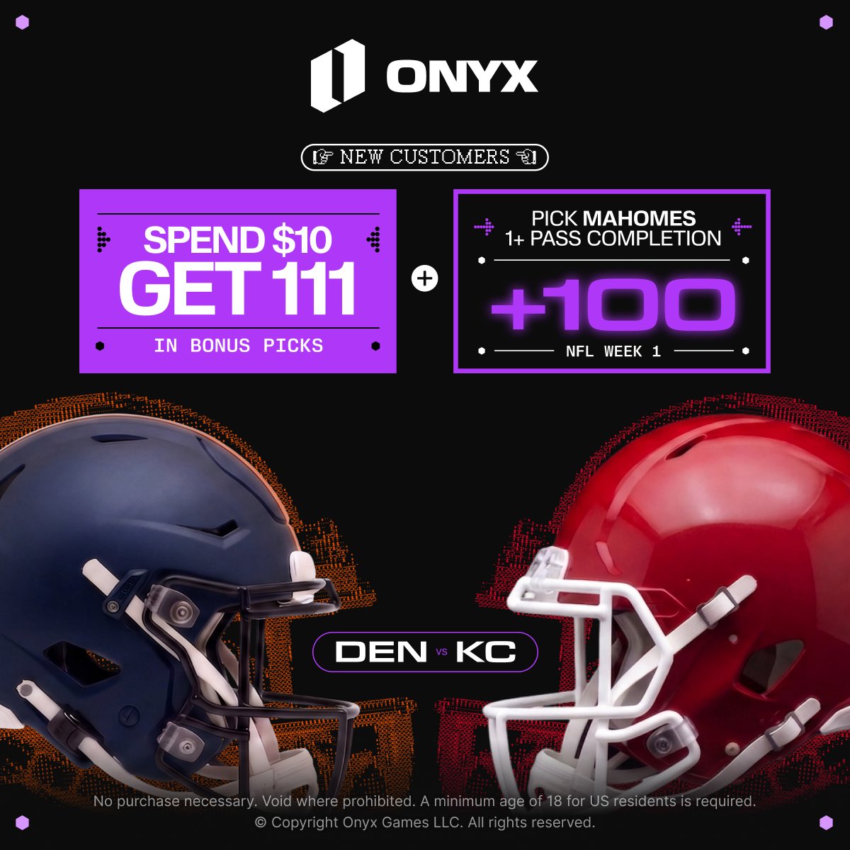 NeilS2218's tweet photo. Onyx dropped another ridiculous new-user bonus.

New accounts can lock in 111 in bonus picks PLUS Patrick Mahomes +1 yard completion. 

Use code NEIL or tap the link:

https://t.co/TgI9MjWsLL
