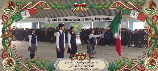 CBTTequixquiac's tweet photo. Hoy nos reunimos en nuestro plantel del CBT Dr. Alfonso León de Garay, Tequixquiac, para conmemorar con orgullo y civismo el 214 aniversario del inicio de nuestra Independencia. @ZonaBT019 https://t.co/387XMSjGKt