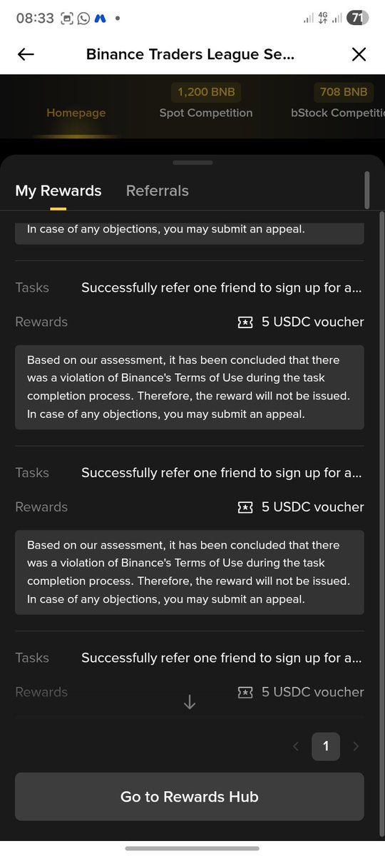 pilotuwp's tweet photo. @binance @binance 
I did 8 referral i got revoked
But putting appeal 
Please help me check on it...... https://t.co/i92fAMEQVr