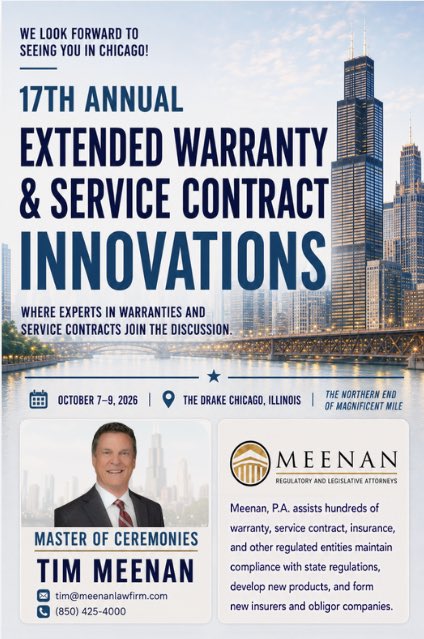 Meenan2Tweet's tweet photo. Excited to MC an amazing event with leaders in the Warranty and Service Contract industries! https://t.co/zmsUvZBB7C