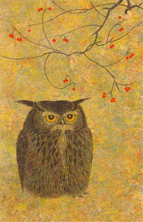 marysia_cc's tweet photo. Yukio Katsuda (Japanese, born 1941)
Horned Owl and Autumn Colours, 1985 https://t.co/aAQvk4qvkf