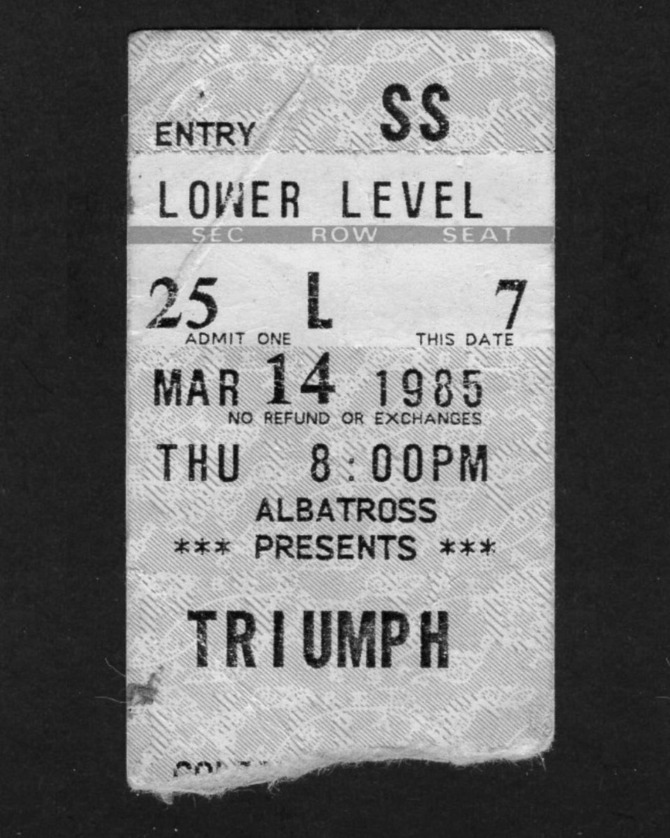 TriumphTheBand's tweet photo. We’re releasing our first official unreleased bootleg next week! From these ticket stubs and dates, can you guess which tour it’s from? https://t.co/31lDr0TPaI