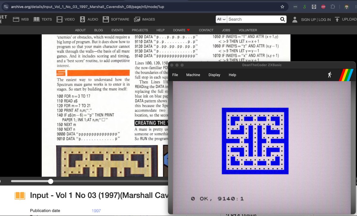 deanthecoder's tweet photo. Typing in #BASIC code from old INPUT magazines, just as I did 40 years ago. Happy days. https://t.co/OkmzF4Ny4C
