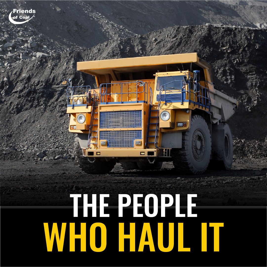 FriendsofCoalKY's tweet photo. A lot of coal leaves the mine on a truck. This week is National Truck Driver Appreciation Week, the 38th one, and in the coalfields that means the haul-road drivers running the same narrow grades in every kind of weather. #FriendsOfCoal https://t.co/kAgeqCOXeU