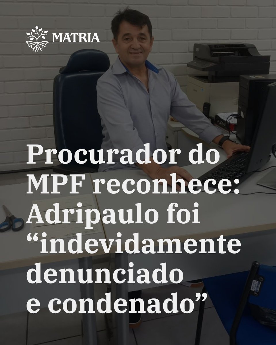 MATRIAoficial's tweet photo. Procurador do MPF reconhece: Adripaulo foi “indevidamente denunciado
e condenado”

A Procuradoria Regional da República da 5ª Região apresentou parecer favorável ao recurso do Sr. Adripaulo, condenado a um ano de reclusão e multa por suposto crime de discriminação contra Odara Sade (nome social), pessoa do sexo masculino, em situação envolvendo a presença dele em banheiro feminino da UFPB.
E o parecer é contundente.

O Procurador Domingos Sávio Tenório de Amorim sustenta que a conduta é atípica - isto é, que o Sr. Adripaulo foi condenado por uma conduta que não é considerada crime no ordenamento jurídico brasileiro.

Adripaulo foi condenado com fundamento na Lei do Racismo aplicada à transfobia conforme ntendimento estabelecido pelo STF na ADO 26.

Mas o parecer faz uma defesa do princípio constitucional da reserva legal: “nul lum crimen, nulla poena sine previa lege.”

Isso quer dizer que ninguém pode ser condenado criminalmente por analogia, interpretação extensiva ou pela criação judicial de um crime que não foi previamente definido em lei.

Por isso, o Procurador afirma que o Sr. Adripaulo foi “indevidamente denunciado e condenado por um fato que não é criminoso”.

Segundo o Procurador, ao ampliar o alcance da lei penal nesse caso, o STF foi “muito além daquilo que lhe foi delegado como seu intérprete”.

Na sentença que condenou Adripaulo, o juiz considerou que a ausência de norma a respeito do uso de banheiros na UFPB por pessoas que se declaram trans não criava o dever de negar a Odara o acesso ao banheiro feminino.

Nesse novo parecer do MPF, o Procurador aponta que o juiz inverteu a questão e que a ausência de norma justifica o cuidado que o Sr. Adripaulo teve de preservar o banheiro feminino que, historicamente, é reservado ao sexo feminino.

Não apenas não havia, no momento do incidente, norma da UFPB a respeito de uso de banheiros por “ identidade de gênero” como inexiste Lei que permita tal uso.

Por isso, é extremamente relevante que o parecer do MPF reconheça a importância da tradicional separação dos banheiros por sexo e que a sociedade age, de forma legítima, de acordo com tal tradição.

O procurador também reconhece algo que durante todo esse debate tantas vezes foi tratado como se não pudesse sequer ser mencionado: as mulheres também estavam presentes naquela situação e também possuem direitos.

Ao analisar a motivação do Sr. Adripaulo, o MPF afirma expressamente: “parece a este Órgão do Parquet que o objetivo do réu foi preservar
a intimidade das mulheres”.

O parecer não interpreta a preocupação com a separação de um banheiro feminino por sexo como manifestação de ódio ou preconceito, como fez o juiz ao condenar Adripaulo.

O Procurador reconhece que o servidor atuou em um contexto no qual não existia regulamentação institucional clara e agiu de acordo com a compreensão que a sociedade tem da divisão de banheiros, que sempre foi por sexo, por motivos
de segurança e privacidade.

Essa ainda não é a decisão do Tribunal a respeito do recurso que a advogada da MATRIA apresentou.

Mas é um importante reconhecimento de que o Sr. Adripaulo não deveria ter sido condenado e que defender a intimidade das mulheres não transforma uma pessoa em criminosa.

Seguiremos acompanhando e informando sobre a todos sobre o caso do Sr. Adripaulo, cuja defesa foi possível graças às doações recebidas através deste perfil.

Que este parecer represente um passo importante em direção à sua absolvição e a um olhar crítico sobre as consequências da decisão do STF de criar, por analogia, um suposto crime de “homotransfobia” sem sequer explicitar o que, afinal, constituiria esse crime.

Reconhecer que sexo importa na proteção dos direitos das mulheres não é crime.