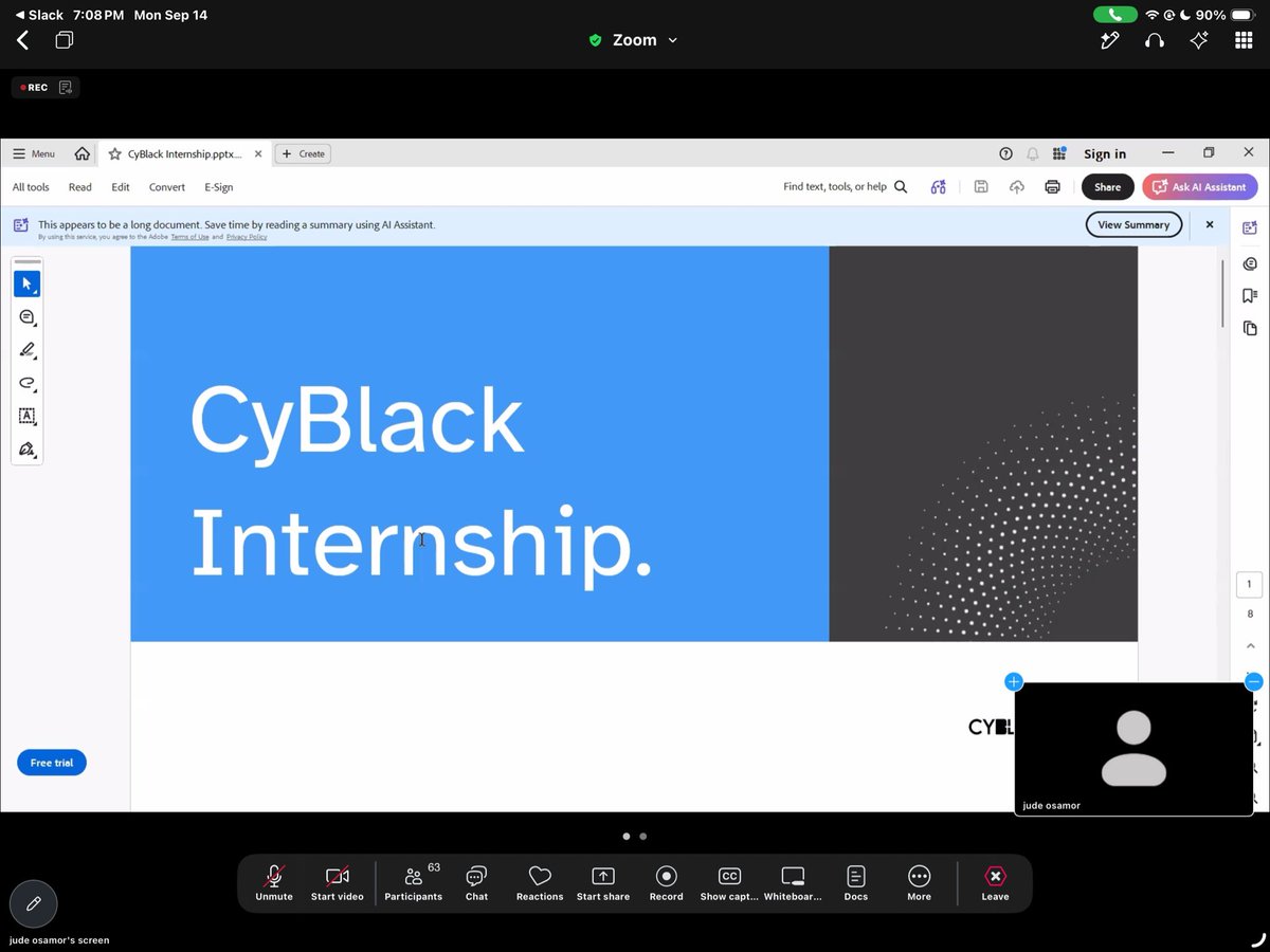 Ginaclinton2's tweet photo. Day 1 onboarding session of my @Cyblackorg Internship 🤭

Guest speakers, alumni &amp; co-founders shared valuable nuggets.

Biggest takeaway: Don’t compare your journey. Keep learning, get practical, and don’t underestimate where you’re coming from. 
@ireteeh @amina_olajire 
#cyber https://t.co/eTqgZLkqQ7