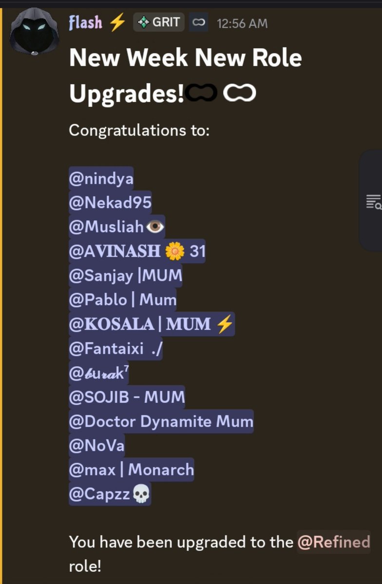 cryptoBukhari21's tweet photo. Finally got the Refined role 🥹

Big thanks to the team for the upgrade and for recognizing the effort. ❤️

Been staying active contributing and enjoying the journey every day. This one feels special.

Congrats to everyone else who got upgraded too

New week new role let’s keep going. 

Thank you so much 
@get_optimum
@ada_pegasus @cryptooflashh  @CryptoSundayz @aqccapital @tgogayi @blockchainjeff  @JimmyHope_ @TheBl0ckBoy