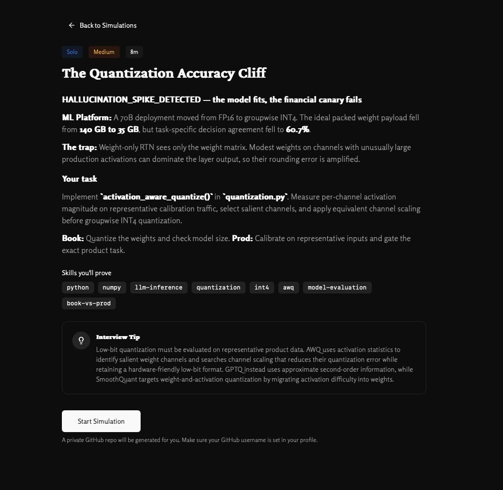 getinhq's tweet photo. [dailysimulation-02] : The Quantization Accuracy Cliff

Your model fits in memory. Then the quality checks fail.

Try it here : https://t.co/reZqrYK0SL https://t.co/Mgex0qv7FI