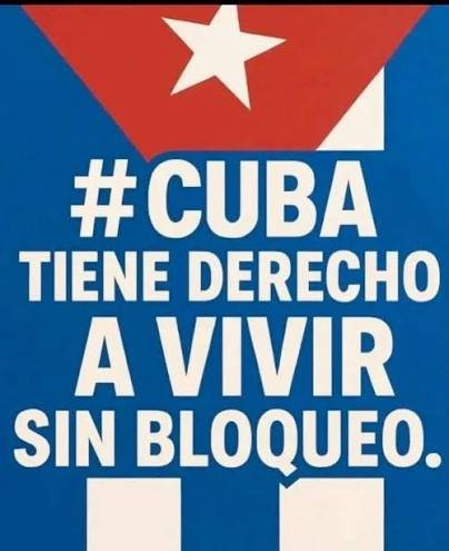 twittinven's tweet photo. El bloqueo de EEUU a #Cuba no tiene justificación alguna, la isla, que ama a los pueblos del mundo y es capaz de enfrentar con ellos las dificultades que mas los afectan, no merece ser bloqueada para limitar al mínimo la vida de los cubanos. #CubaAma #BloqueoACubaNo https://t.co/3MtFStq0u2