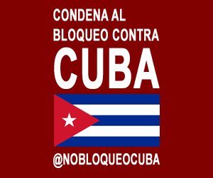 twittinven's tweet photo. El bloqueo de EEUU a #Cuba no tiene justificación alguna, la isla, que ama a los pueblos del mundo y es capaz de enfrentar con ellos las dificultades que mas los afectan, no merece ser bloqueada para limitar al mínimo la vida de los cubanos. #CubaAma #BloqueoACubaNo https://t.co/3MtFStq0u2