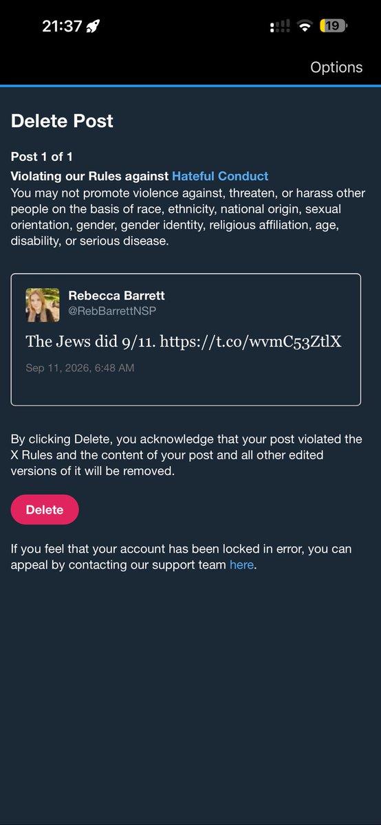 RebBarrettNSP's tweet photo. Making me delete it won’t make it go away. https://t.co/9aVwTWp5MJ