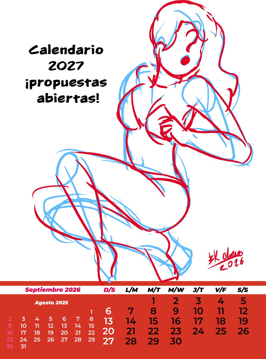 BKChaNSFW's tweet photo. Con el fin de terminarlo a tiempo, deseo empezar a trabajar en el calendario del 2027.

¡Propón a un personaje para este! escogeré aquellos que me sean interesantes.
#Calendar #pinup https://t.co/qVt96YRSCF