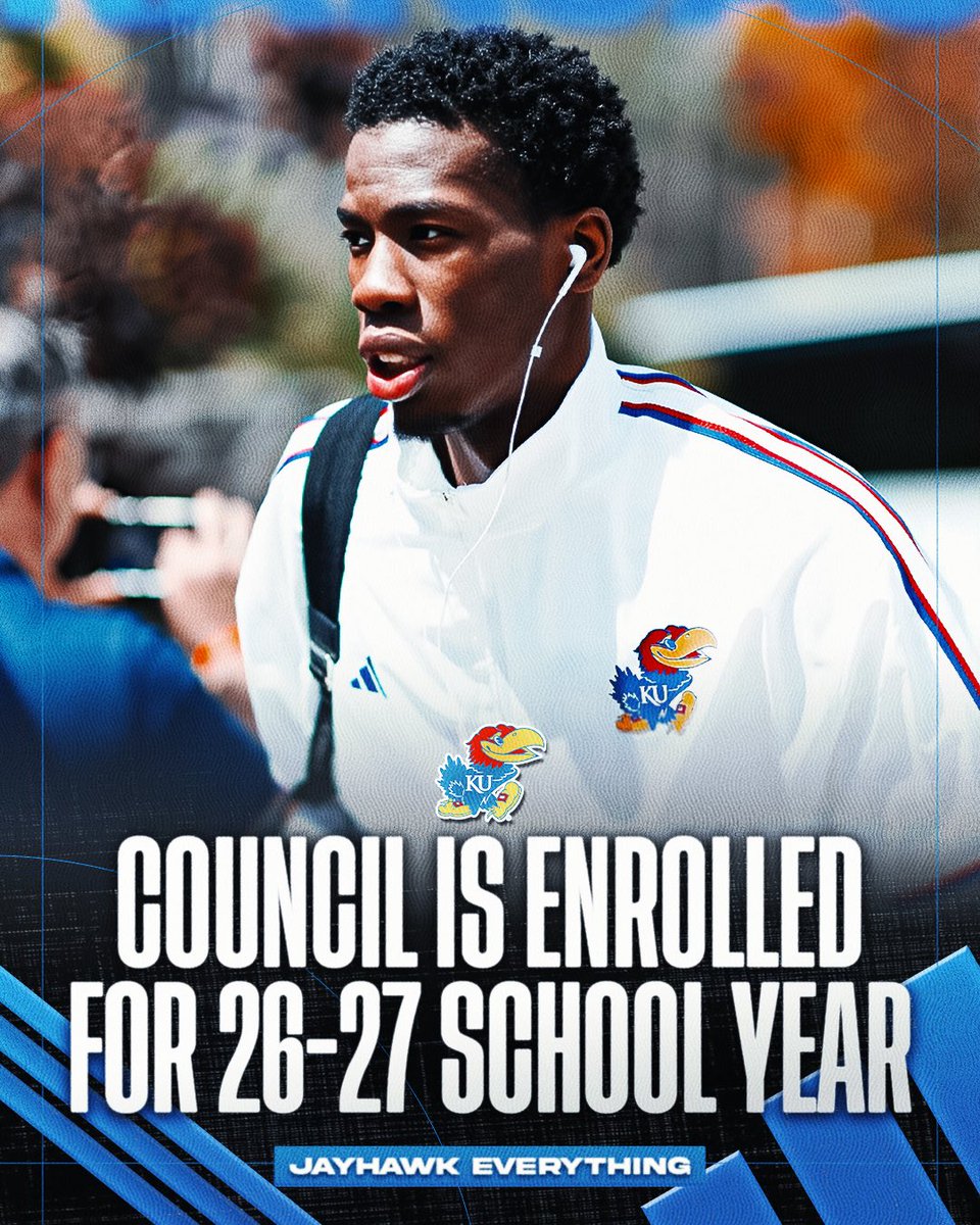 jayhawk_eu's tweet photo. As of right now, Melvin Council Jr. is a student at the University of Kansas. He is currently awaiting his trial for a sixth year of eligibility that will begin on September 23rd.

We could be seeing the DAWG back in Allen. 👀 https://t.co/w5d0vsV7ZU