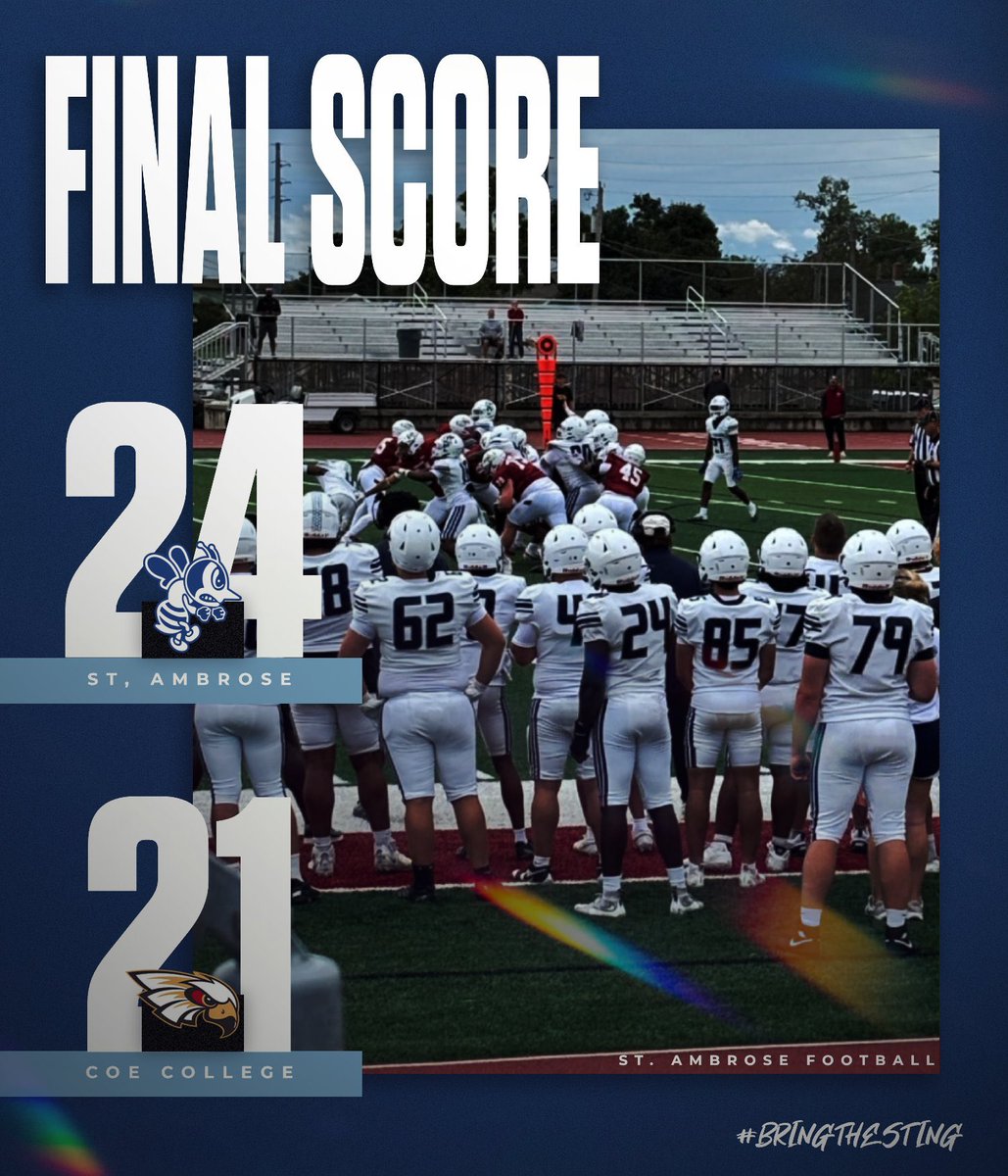 FightingBeesFB's tweet photo. JV gets it done on the road yesterday with a 24β21 WIN over Coe College! π LETS GO BEES
#BringTheSting #GoBees https://t.co/ru2Y0a9inD