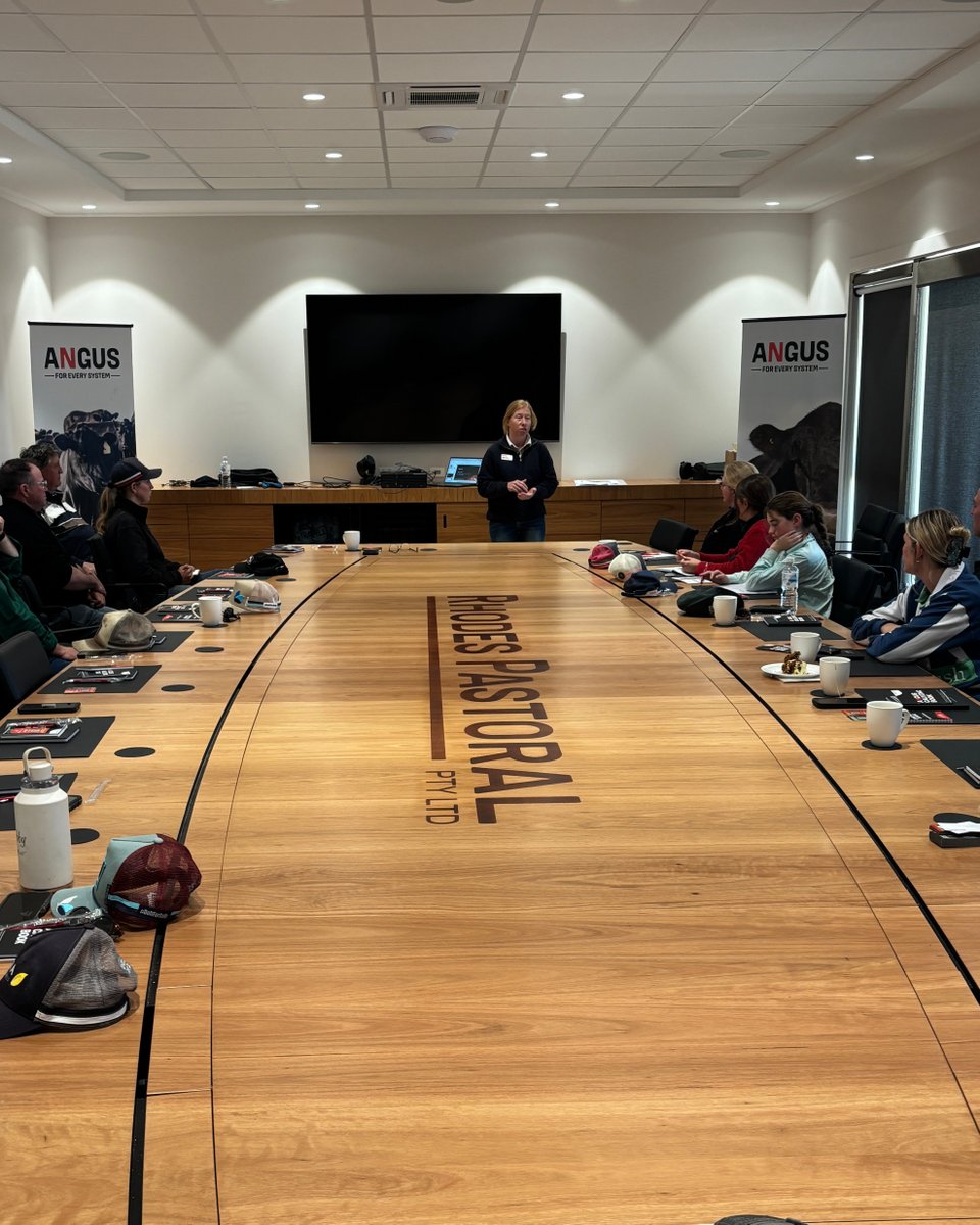 angusaustralia's tweet photo. A fantastic day on Friday at the Driving Better Breeding Decisions workshop, held at Rhodes Pastoral, Boyup Brook, WA. Speakers included Dr Brad Hine, Bridget Watkins, John Curtain, Mark Muir, Andrew Kuss

#angusaustralia #anguscattle #beefindustry #angus #anguspremium #angusbeef https://t.co/p6sR6DHo8Q