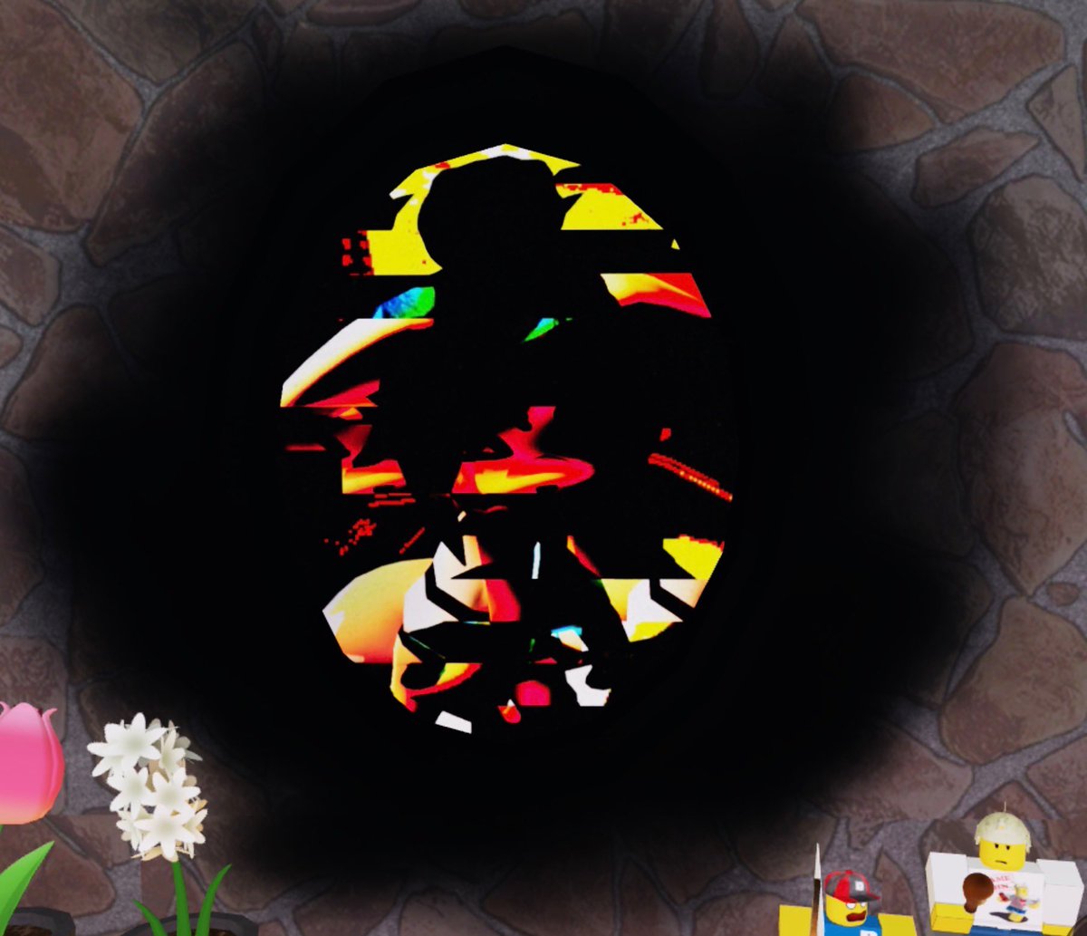 bhht91's tweet photo. when i finished relentless reflection on hard, when I got back to a server I noticed one of the pictures above the campfire was different, im very confused.. #towerheroes #roblox https://t.co/MsLbxwX5BQ
