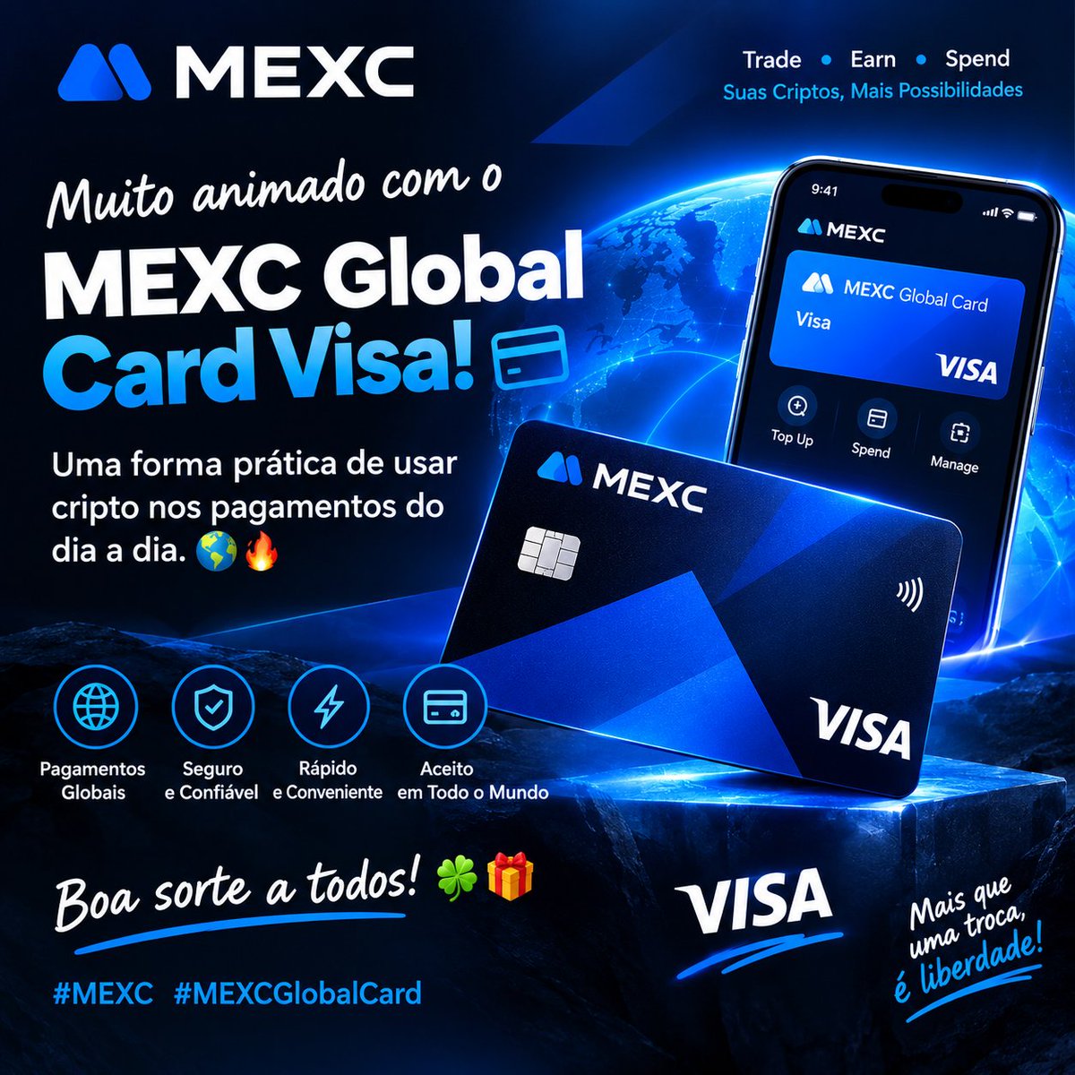 0x_Abdull's tweet photo. Muito animado com o MEXC Global Card! 💳🚀
Uma forma prática de levar a experiência cripto para o dia a dia. 🌍🔥
Boa sorte a todos! 🍀🎁
@mexc_portuguese
#MEXC #MEXCGlobalCard https://t.co/m6h6JOsfqT