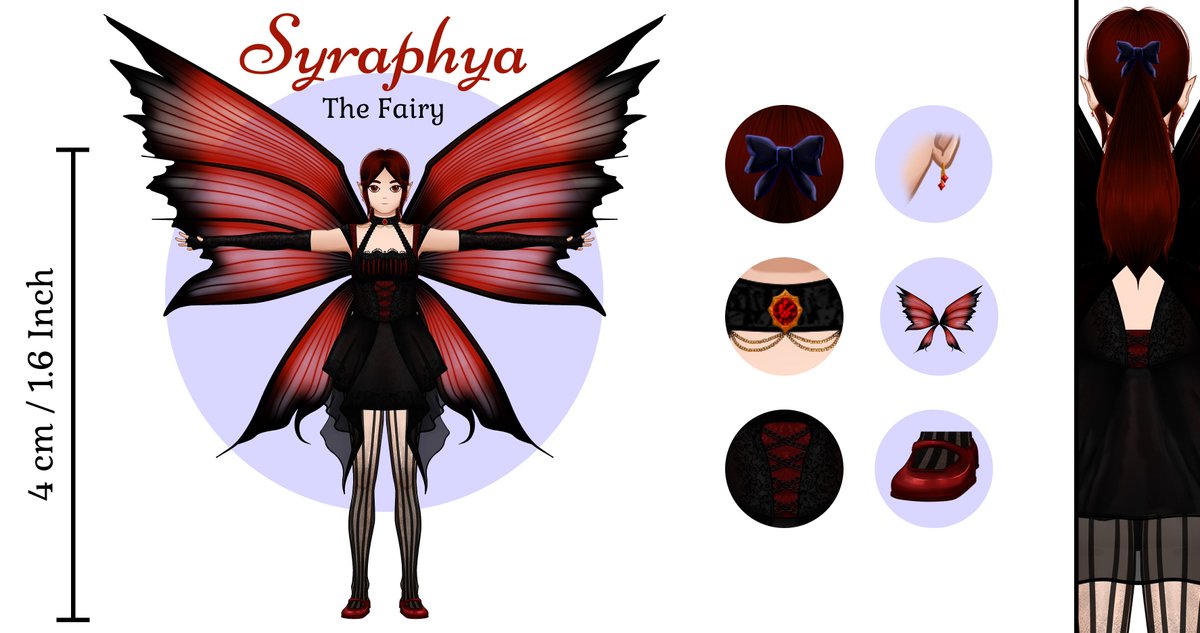 Syraphya's tweet photo. @_suonacy Hiho, I have a gothic style Fairy Persona and I think Base 1 Werewolf would be super cute (I love wolves <3)! 
IF(!) possible, it would be nice to keep the fairy wings (they could be behind the tail maybe). 

Thank you for the opporturnity :3 https://t.co/TczqH4VnCo