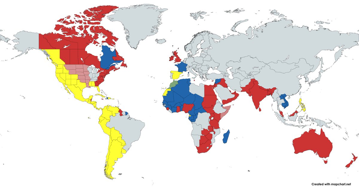47Tolkien's tweet photo. Of all colonies, the spanish ones are the most decent

people simply use the example of Canada, USA, Australia and New Zealand, which are basically  a second version of Britain

there is no such example for Spain, because Spain has always had a low population

Latin americans claiming they would have a better lives if they were conquered by the brits, dont realize that the brits would have recluded them in indigenous reservations in wastelands

Theres also almost nothing culturally british or french in any of their colonies except the ones that were basically 100% european