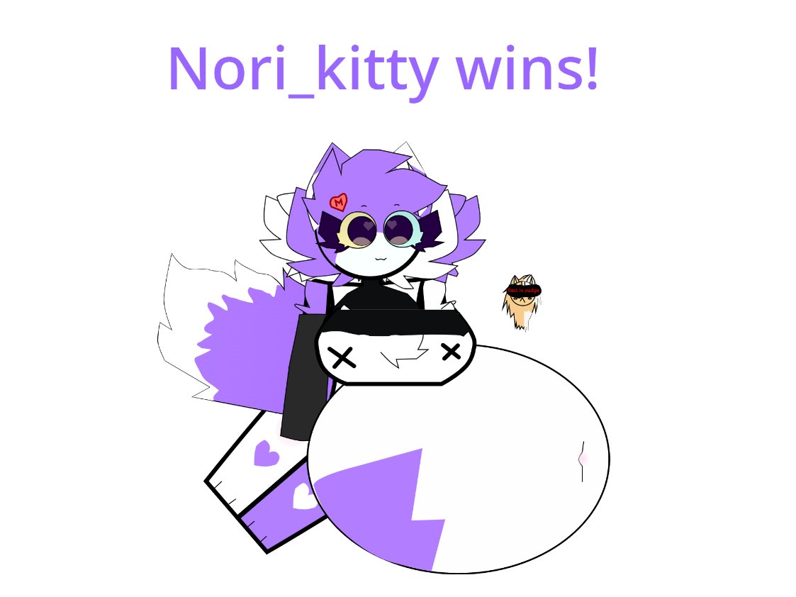 winstib76887's tweet photo. Nori_kitty wins! (Kit community vore tournament) (Round 3!) (the final round!) #Nori_kitty #kitcommunity #vore #furry #tournament #voretournament #final #thefinal https://t.co/x3V5KEgEOr