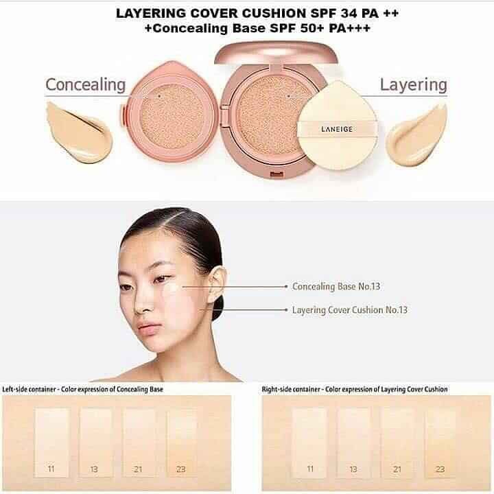 89557347's tweet photo. LANEIGE Layering Cover Cushion 2 trong 1: phấn nước và kem che khuyết điểm. Che phủ tốt, mỏng nhẹ, cấp ẩm, lâu trôi, hạn chế cakey. Bông phấn 2 phần giúp trang điểm dễ dàng, tự nhiên. https://t.co/lFnsBHIbTM