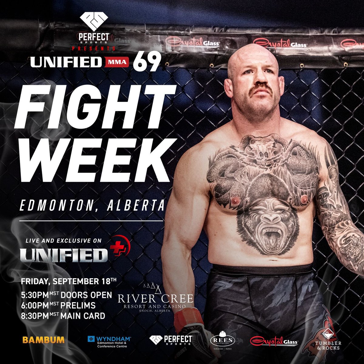 unifiedmma's tweet photo. 🚨 It's 𝐅𝐈𝐆𝐇𝐓 𝐖𝐄𝐄𝐊 in 🇨🇦 

#Unified69 goes down Friday at @RiverCreeCasino in Edmonton, LIVE worldwide on https://t.co/wqO9TMSvLW https://t.co/u3Hx2PJ2dn