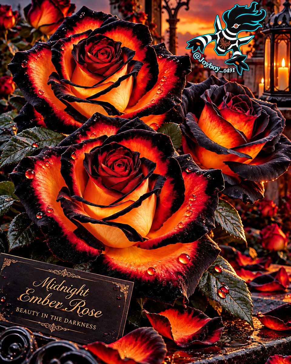 Joyboy_0491's tweet photo. Born from the darkness, glowing like fire~

The Midnight Ember Rose—where beauty and flame become one.

#MidnightEmberRose #BlackRose #GothicArt #DarkFantasyArt #FloralArt #DarkAesthetic #DigitalArt #DarkRomance #fanart #art https://t.co/RzUmY31S9g
