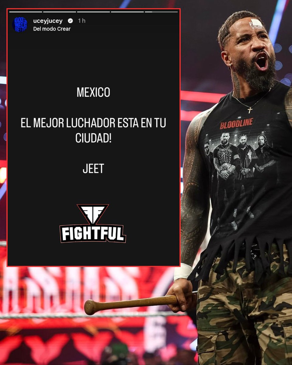 Fightful's tweet photo. "México, the best wrestler is now in your city… yeet."

- Jey Uso 

#WWERAW https://t.co/QFbyxN98c6