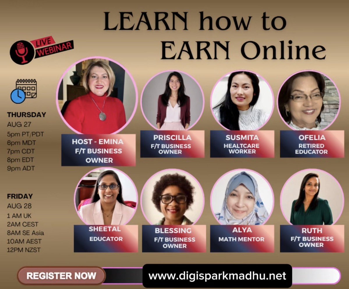 XochilAlejandr_'s tweet photo. Thursday’s webinar at 8 PM EST / 5 PM PST. Discover how a digital business can create flexibility, balance, and global opportunities. Join our complimentary, no-obligation session and start your journey today. https://t.co/LGCIWGzUI9