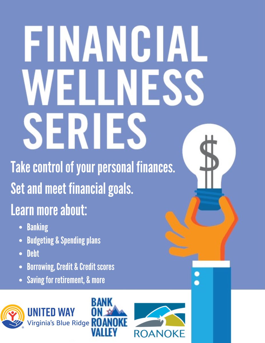 BankOnRV's tweet photo. Bank On Roanoke Valley is proud to announce the next round of our Bank On Financial Wellness Series beginning in October 2026! (See flyers for how to apply) https://t.co/hSv7zPnOEA