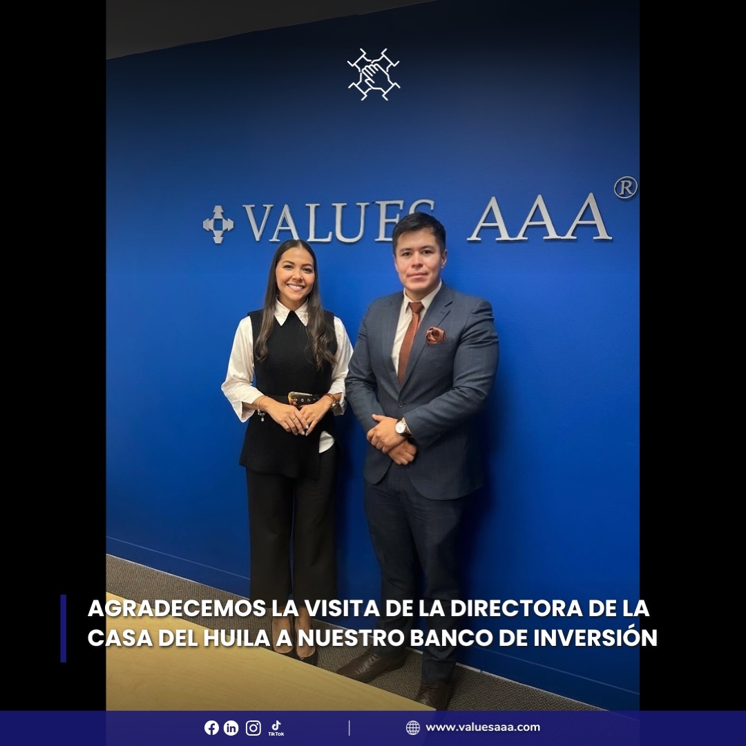 ValuesAAA's tweet photo. 🤝 Creando conexiones que generan oportunidades.

Recibimos en VALUES AAA® a la Directora de la Casa del Huila en Bogotá para conversar sobre oportunidades de inversión, financiación y desarrollo empresarial para el Huila. 🇨🇴

#VALUESAAA #Huila #Inversión https://t.co/TQhqgA9YKz