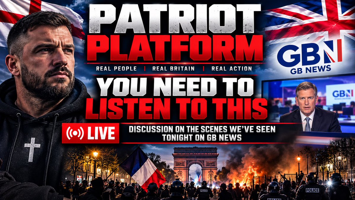RealDannyTommo's tweet photo. LIVE NOW!!!! 

The Patriot Platform IS the Resistance | LIVE DISCUSSION #PatriotPlatfor... https://t.co/kxbtkbEh18 via @YouTube https://t.co/iqEZpiBK2x