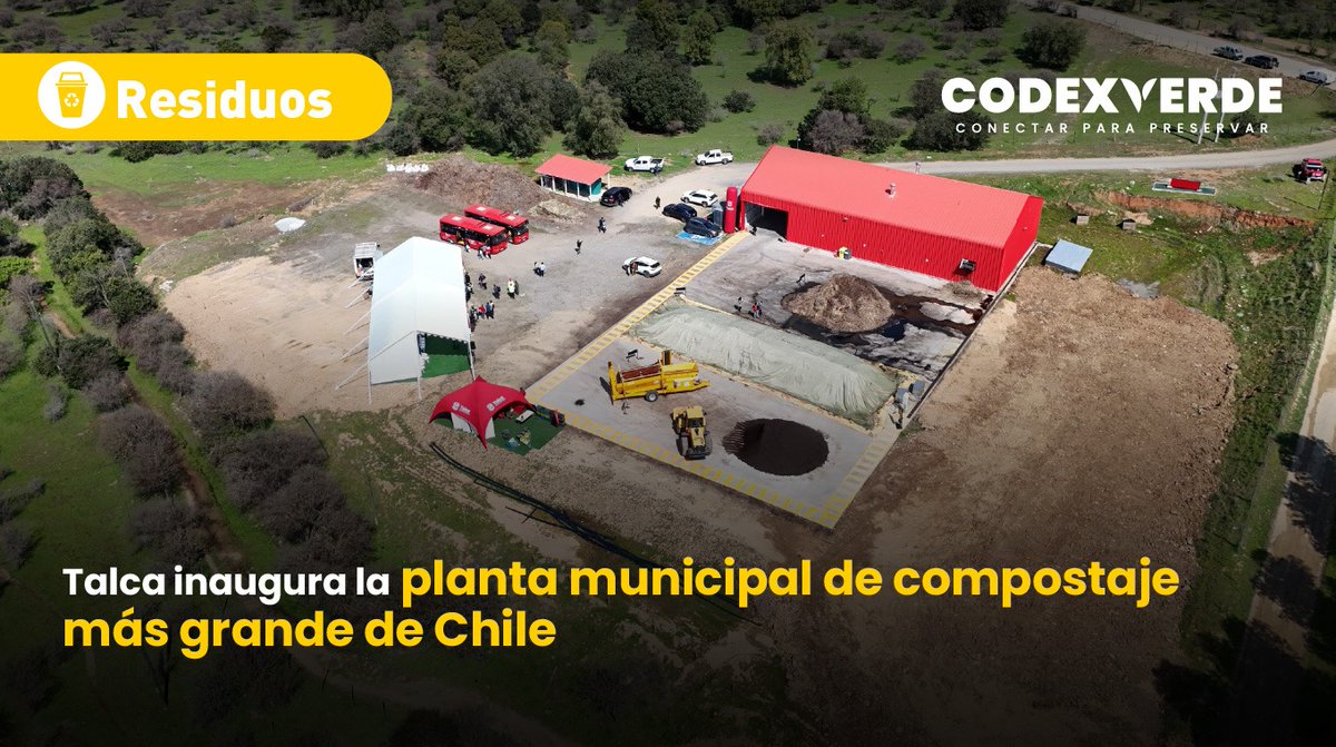 CodeXverde's tweet photo. ♻️🍎La instalación se emplaza en el sector de Huilliborgoa, en un terreno municipal de 1,2 hectáreas ubicado junto al relleno sanitario El Retamo. La capacidad máxima proyectada alcanza las 20 toneladas diarias, volumen que se espera lograr progresivamente en un plazo aproximado de cinco años https://t.co/JjRhaazgGK