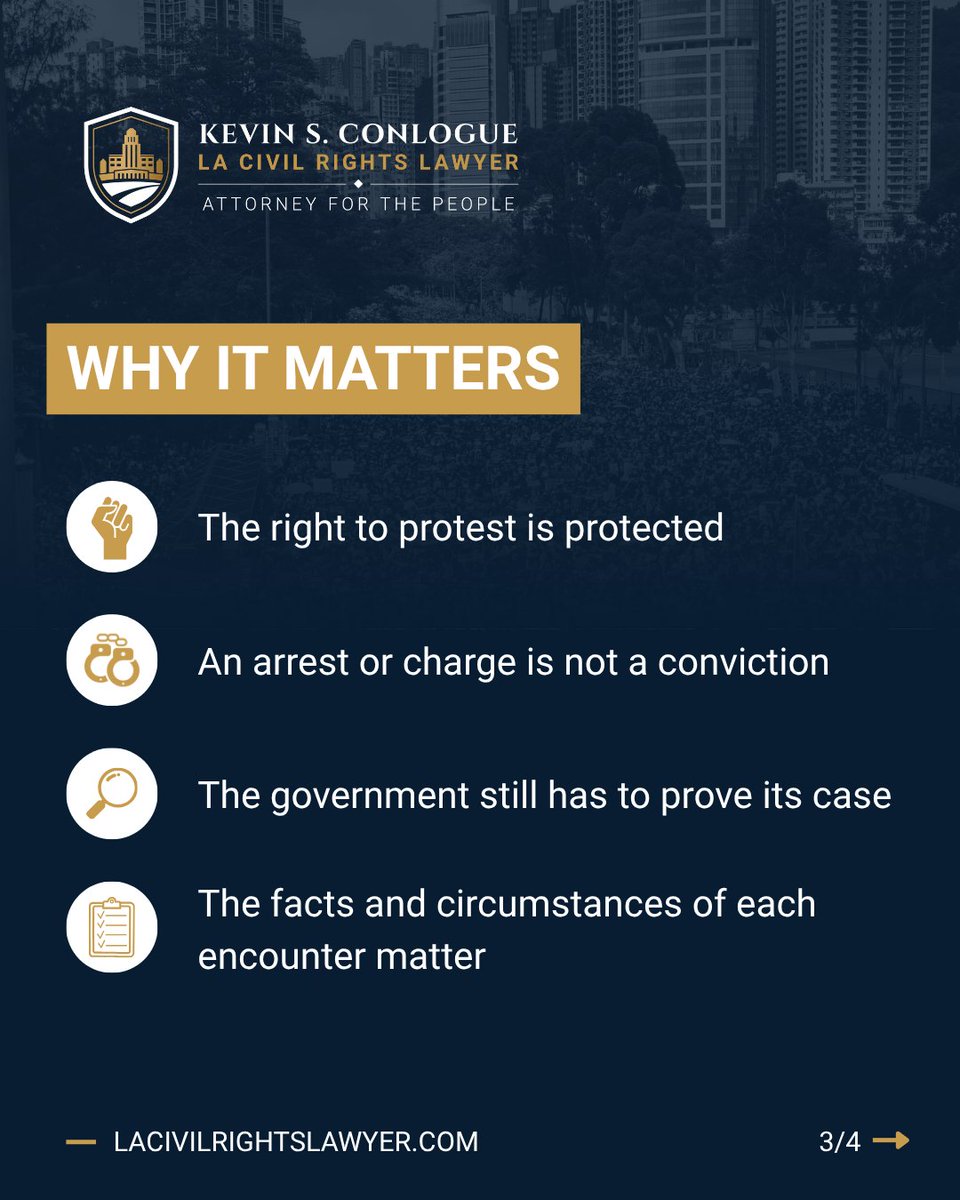 lacivilrightsla's tweet photo. Recent federal protest cases in Los Angeles raise an important civil-rights question.

Many felony assault cases were dismissed, reduced, or did not result in felony convictions.

Charged ≠ convicted. Due process matters.

https://t.co/ep1HhTGd07

#CivilRights #ProtestRights https://t.co/1NMsdt0edz