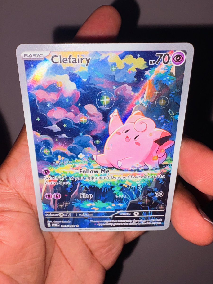 chgdmn's tweet photo. What a hit 💥

#cleffa #clefairy #clefable #chaosrising #pogo #tcgcollector #perfectorderpokemon #pokémon https://t.co/CS58GIONjc