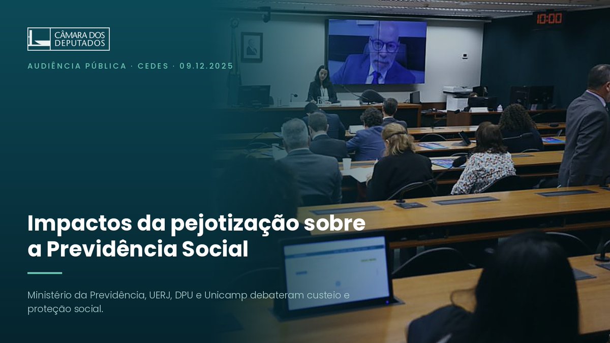 CEDESCAMARA's tweet photo. O Cedes realizou audiência  “Impactos da pejotização: consequências na Previdência Social”. O Ministério da Previdência estima perda de R$ 47 bilhões por ano se 10% dos empregados formais migrarem para o modelo PJ. UERJ, DPU e Unicamp debateram o tema.
 https://t.co/DQGEInwaK8 https://t.co/0iEtii4P7q
