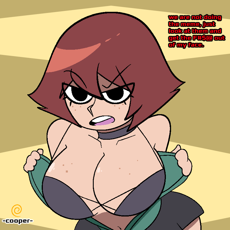 DreamCasting_'s tweet photo. Most trend punch lines is just boobs. So Kim Pine is just skipping that step so she can get on with her day.

Redid my Kim pine piece for a little joke. https://t.co/lcHl9wZRie