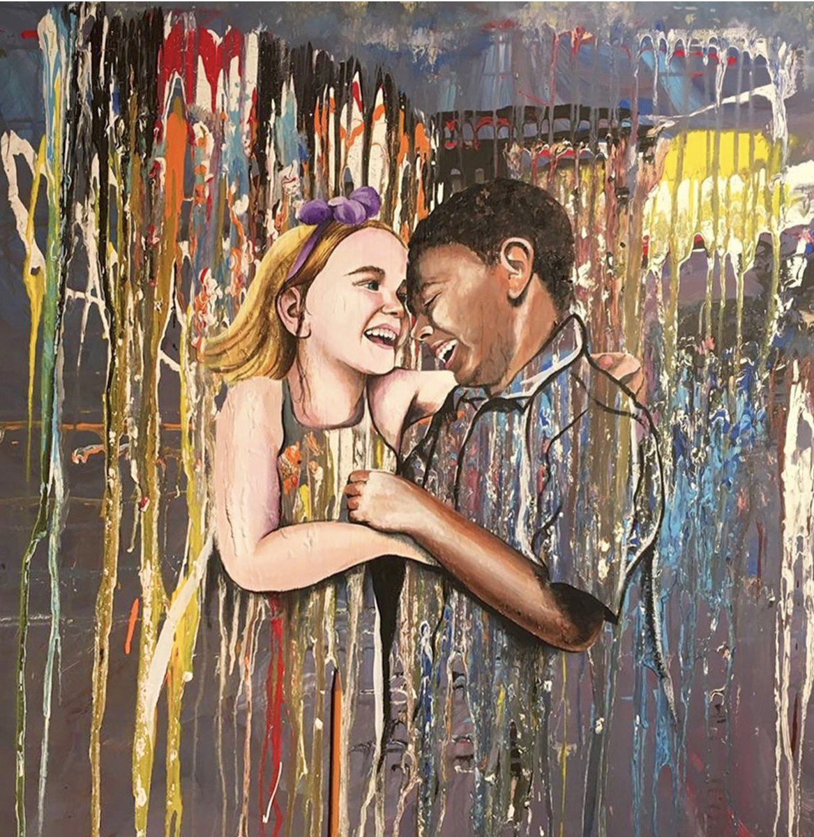 jonlionfineart2's tweet photo. If my painting, called JUST LOVE, offends you in any way… Fucking block me. 

And if you are following me and this offends you, why are you fucking following me?

The trolls are unreal https://t.co/snFoY319gx
