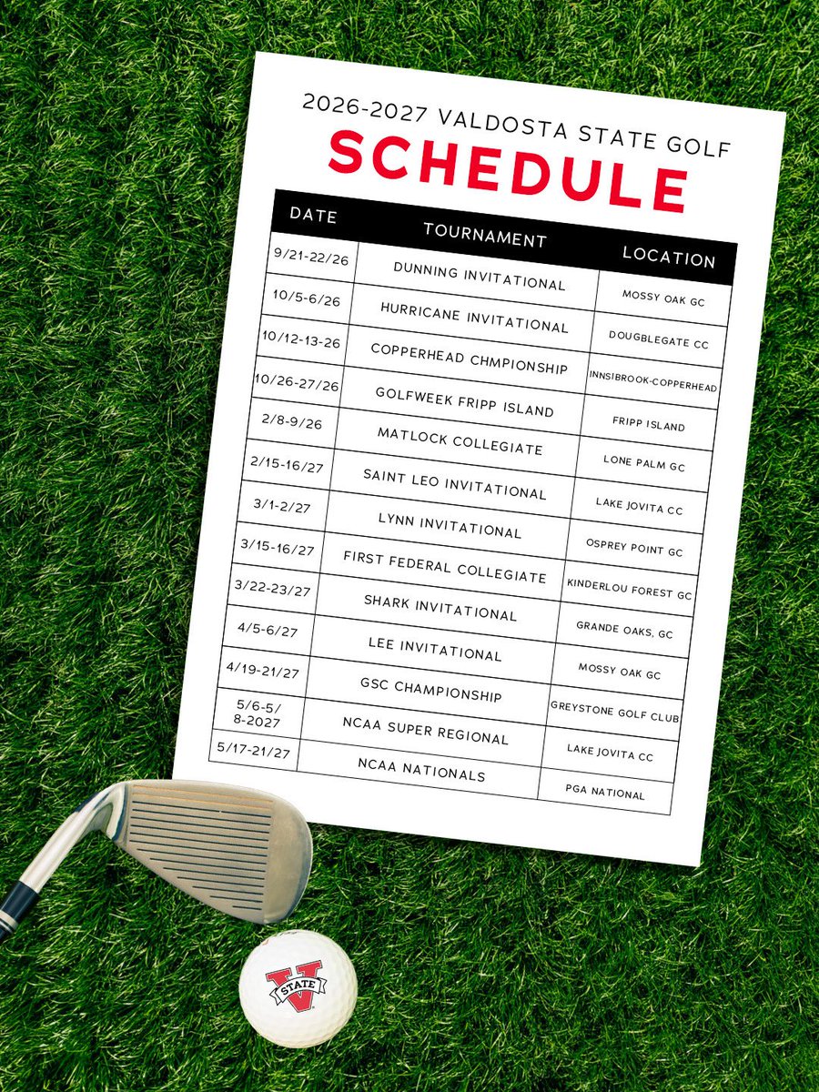 VState_Golf's tweet photo. 2026-27 Schedule is here🔥

Blazers season starts one week from today.

#GOBLAZERS🔥 | #BlazerGolf https://t.co/qWA1dEyN4e