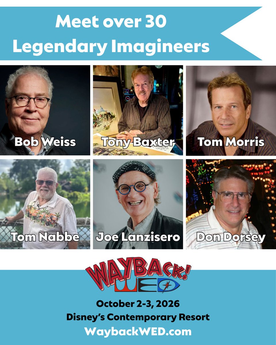 DisneyCicerone's tweet photo. Excited to hear stories directly from these Imagineers who created these parks we love. They donβt get enough love, IMO, for their contributions in shaping places that have shaped us.
(Thanks @WDWNT for the invite to #WaybackWED!)
ποΈ & more info: https://t.co/hdbsLXWrKX https://t.co/0BXNncGbzQ