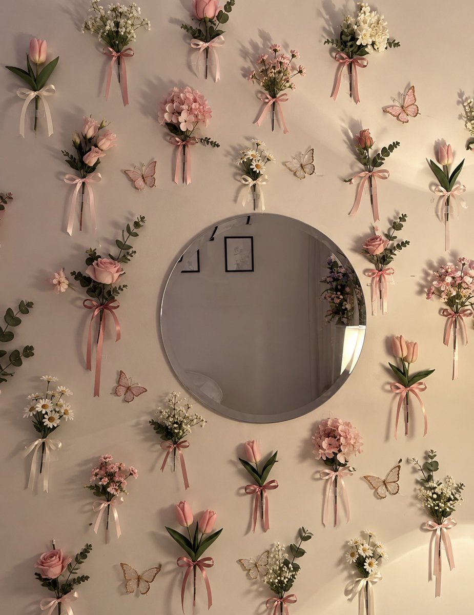 insperarise's tweet photo. ribbon flower wall 🦋 https://t.co/CCfnss7JYO