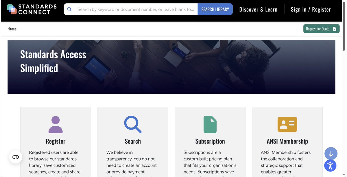 workcred's tweet photo. When standards are essential to your organization’s work, managing access shouldn’t add unnecessary complexity. ANSI’s Standards Connect offers customizable subscriptions with multi-user access to the standards you need.

Learn more: https://t.co/4hDW0oZSlZ https://t.co/vVQ0i2ZT9P