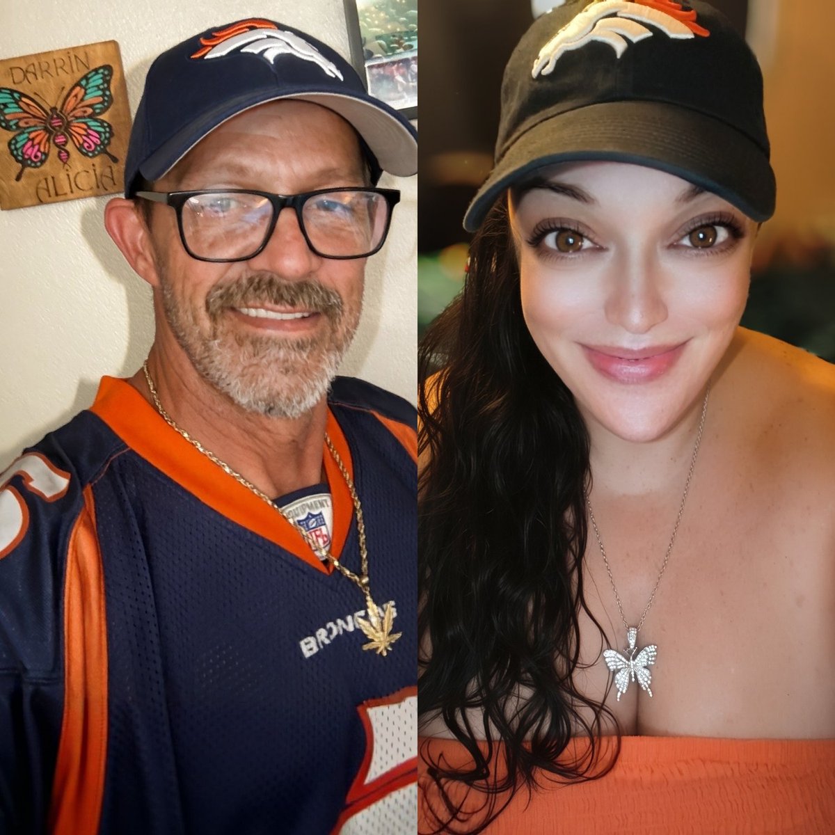 SurvingTheDream's tweet photo. Two people, one love, and a whole lot of Broncos pride 🧡💙🏈❤️ 

Some things just look better when you’re wearing your team colors together. 😉
My favorite game-day duo. 🥰🔥 
Go @Broncos 🏈❤️✨💪🏻

#BroncosCountry #GameDay #MyPerson #OrangeAndBlue 🧡💙 https://t.co/mY7o8rHql7