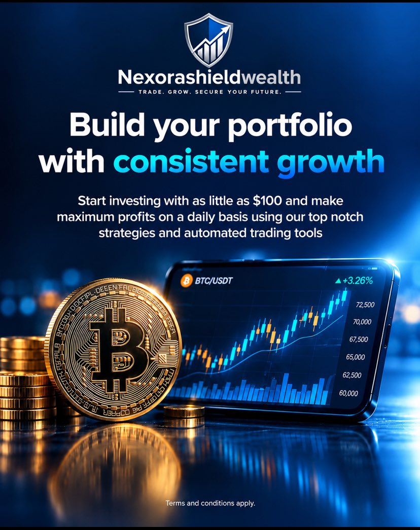 Nexorashieldmgt's tweet photo. Build with strategy. Grow with consistency✨.
Your financial future is shaped by the decisions you make today. Start with as little as $100, get access to our advanced trading tools, and stay focused on long-term portfolio growth.  Stay strategic. Stay disciplined. Keep building. https://t.co/iBxOSCO93K