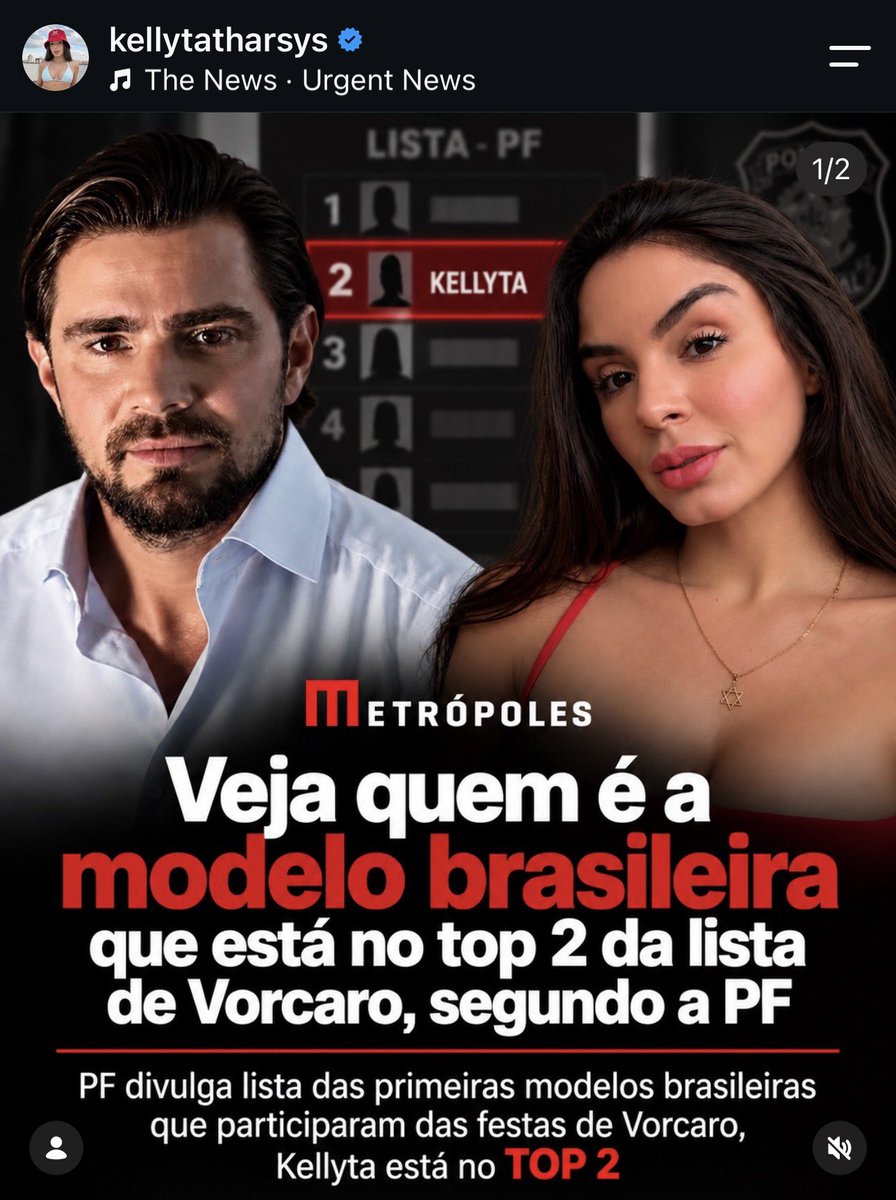 carololivac's tweet photo. A única “modelo” brasileira contratada por Vorcaro está orgulhosíssima de ter o seu nome divulgado na lista, inclusive postou em suas redes sociais kkkkkk https://t.co/Nj1fCKjZC5