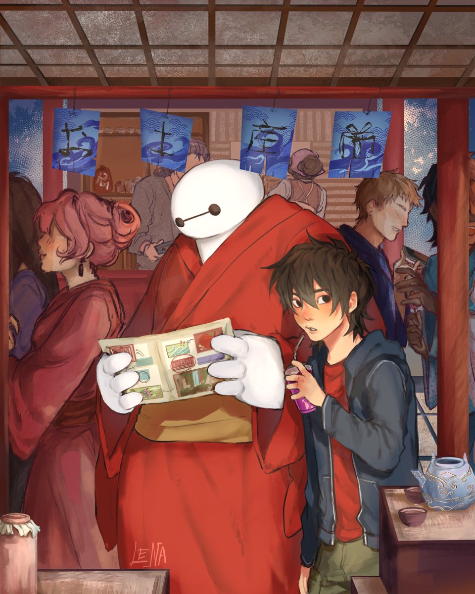 L3na4b's tweet photo. This is my favorite drawing from what I did this year. I want it to stay here too 
#baymax #hirohamada https://t.co/K27zMvL2jX