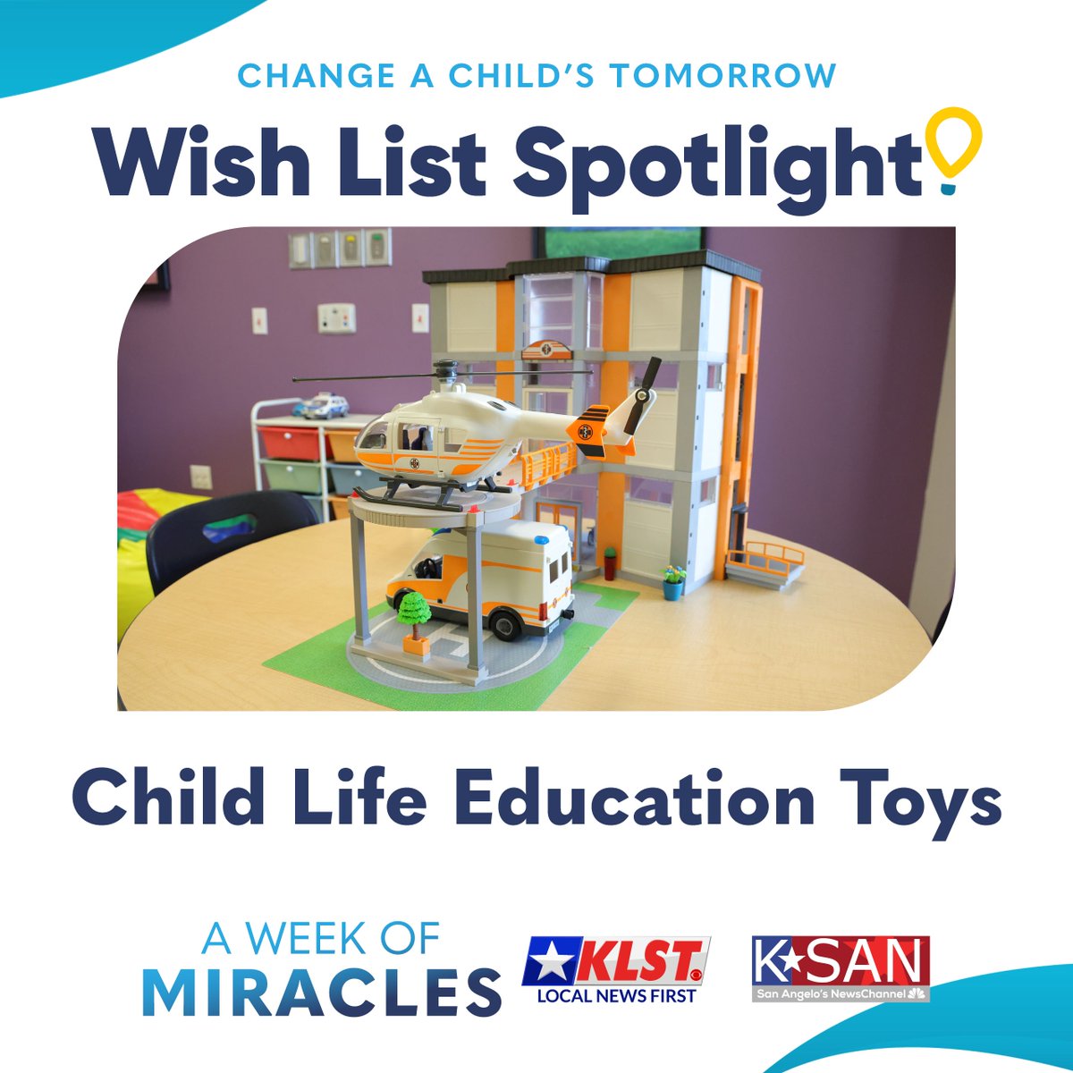 ShannonMedical's tweet photo. experiences, or those of their loved ones.
To donate to the wish list, visit https://t.co/CY8ckAioJB #WeekofMiracles https://t.co/TYRH5GlqNd