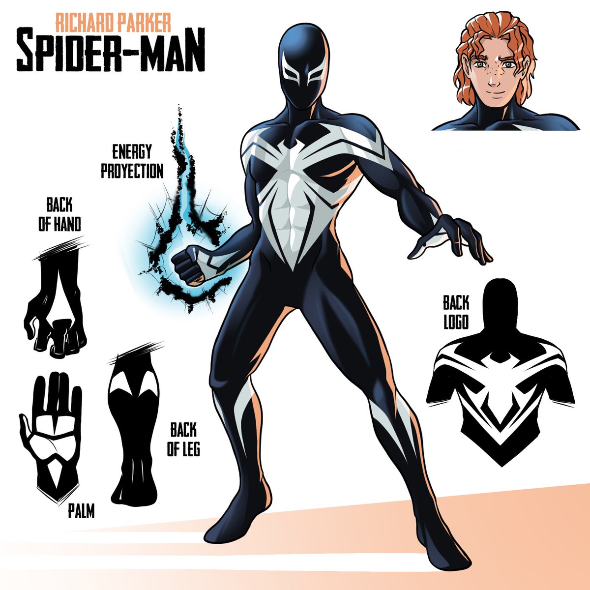 _Richval's tweet photo. Richard Parker II aka The Menacing Spider-man redesign by the GOAT @TenshiArtsGt 

Btw that blue aura/flames is actually radiation. He can manipulate his body’s naturally occurring radiation.

I was inspired by Godzilla’s atomic breath and Yuji’s CE https://t.co/IcnBdUMMeu