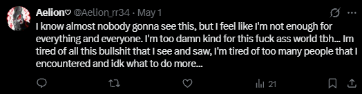 ExplosiveAutism's tweet photo. @Aelion_rr34 you are L goons😂✌️, has zoos DNI in bio but says this AND posts about being "too kind for this world" while leaving hate comments https://t.co/B1jlAQIBSH